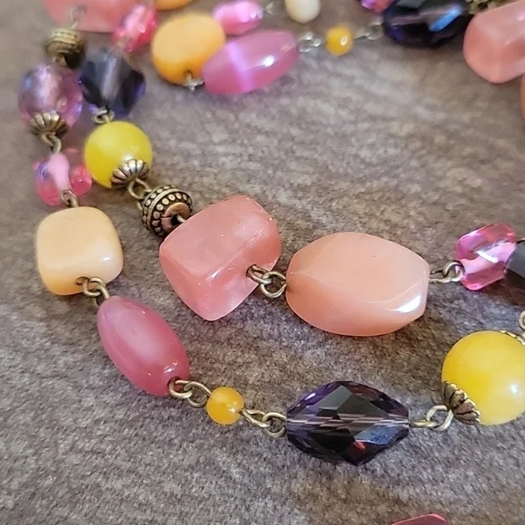 Premier DESIGNS Spring Fever Gemstone Beaded Long Necklace - Picture 3 of 9